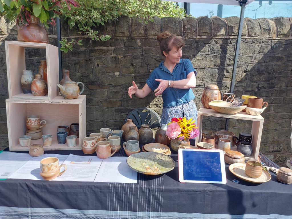 One of a series of pictures of pottery markets and exhibition displays