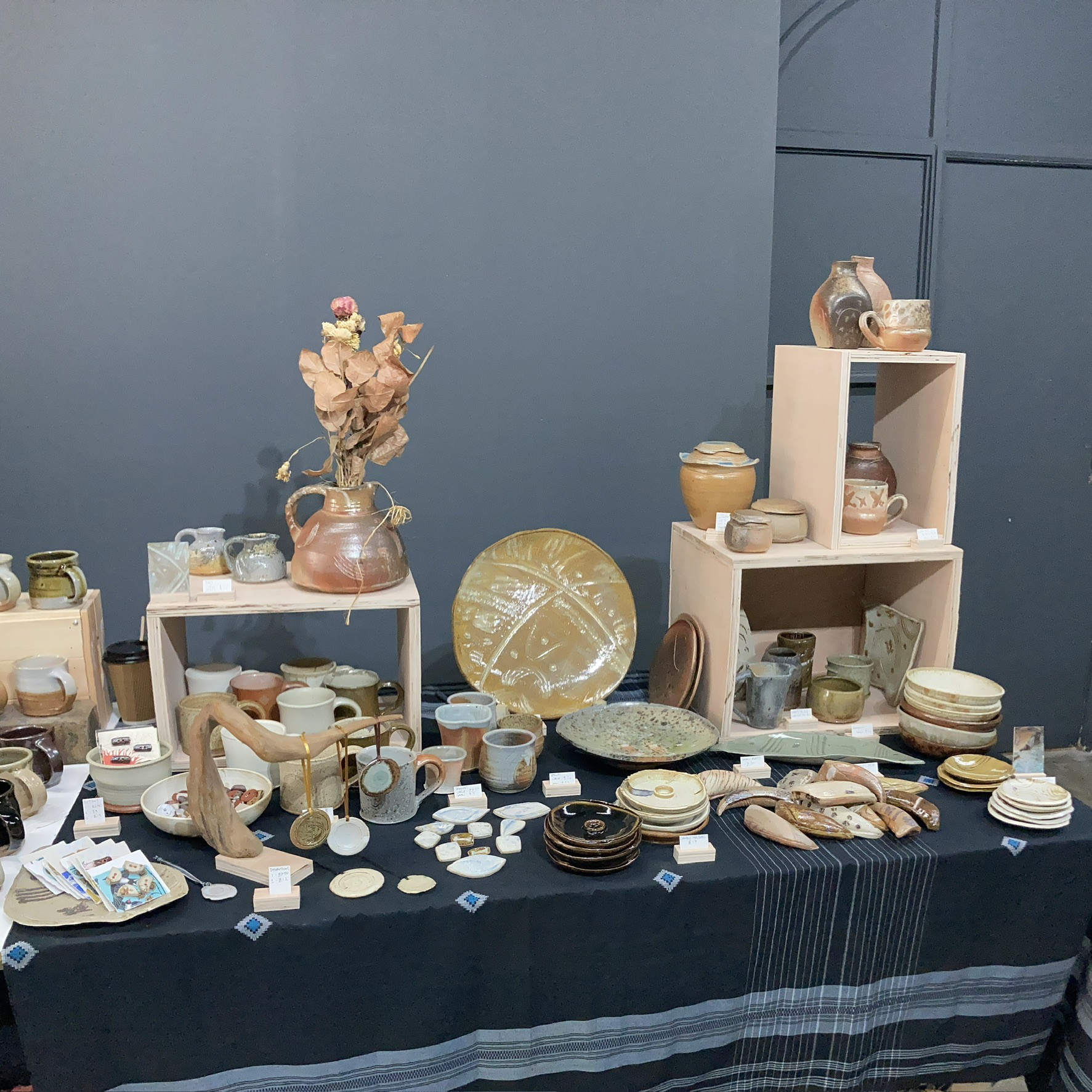 One of a series of pictures of pottery markets and exhibition displays